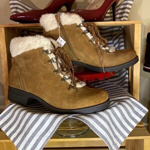 #1 Earth Origins Laced/Zippered Boots - Brien & Cream